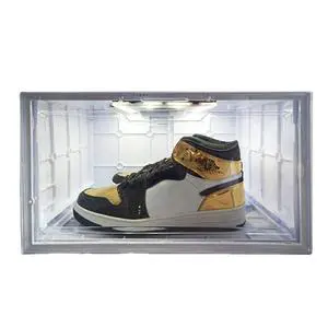 Storage Organizer Magnetic Open Display Stackable Boot Plastic Sneaker Transparent Bigger Size Shoe Box
