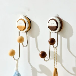 Bathroom Adjustable Free Punch Adhesive Wall Creative Hook Multi-function Clothes Storage Holder Suction Cup Coat Hooks