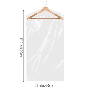 Plastic Clothes Covers Dry Cleaners Bags Hanging Clothing Covers Clear Garment Bag Hanging Dust-proof Clothing Protector Covers