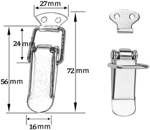 Custom Stainless Steel Spring Loaded Toggle With 32Pcs Mounting Screws, Premium Latch Catch Hasps Clamp Clip For Case Box Chest