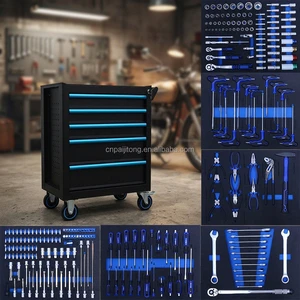 Heavy-duty Steel Storage Garage Workstation Cabinet Heavy Load Design for Motorcycle Home Repair Drawer Storage Tool Cabinet