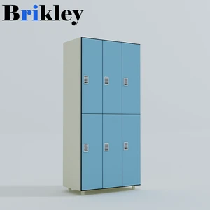 Brikley Hot Sale High Capacity Storage Lockers 6 Doors School Locker Factory Employee Lockers with Digital Key