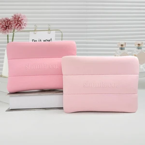 Oem Factory Custom Neoprene Puffy Bubble Pouch Case Beauty Skincare Storage Scuba Toilet Cosmetic Makeup Bag