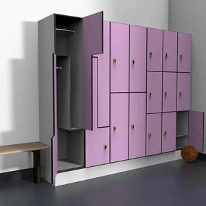 L Shape Steel Locker Cabinet Office Workshop Gym Multi Door Locker Metal Wardrobe Locker Cabinets