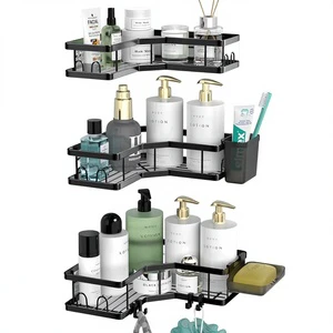 Wall Hanging Storage Rack for Bathroom Toilet Carbon Steel Punch-Free Installation Modern Minimalist Design Multi-Purpose Use