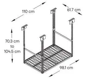 Heavy Duty Garage Storage Overhead Storage Rack Ceiling Mounted Rack for House Garage Organization