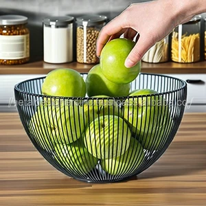 Modern Black Metal Wire Baskets with Customized Sizes-New Arrival