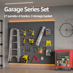 Heavy Duty Modern Easy Cleaning Large Capacity for Living Room Garage WPC Multi-Tier Wall Shelf Organizer