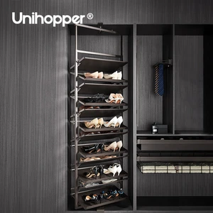 Unihopper Modern Wardrobe Hardware Accessories 360 Revolving Shoe Storage Organizer Furniture Cabinet Rotating Shoe Rack