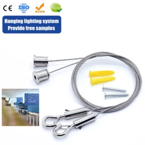 Adjustable Copper Aircraft Cable Wire Suspension Kit With Gripper Loop Hook Customizable Sizes Fixed Wire & Cable Management
