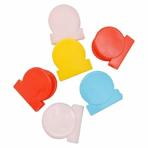 Cindy Plastic Round Clamp Colorful Plastic Food Bag Sealing Clip Custom Logo for Document Files Office Food Clamps Paper Clip