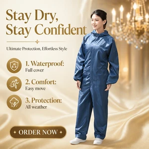 Customized Anti-Static Dust-Proof One-Piece Protective Hooded Work Coverall Clothing Polyester Material Wholesale for Food