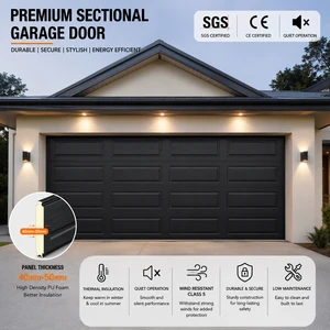 Automatic Galvanized Iron Sectional Insulated Electric Sandwich Panel Garage Door For Warehouse Basement Use Modern Design
