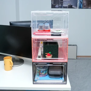 Luxury Sneaker Display Case Stackable Shoe Storage Box for Shoe Collection