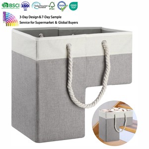 Fabric Storage Box For Carpeted Stairs, Foldable Unique Design Stair Basket With Lid For Stairway Organizer For Clothes