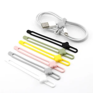USB Cable Decoration Straps Kitchen Cable Storage Home Storage Electronics Accessories Reusable Silicone Cable Storage