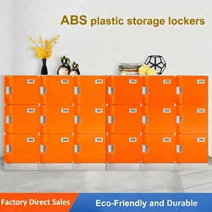 Eco-Friendly ABS Plastic Lockers 12 Doors Multi-Tier Storage Cabinets Modern Waterproof Locker for Swimming Pool School