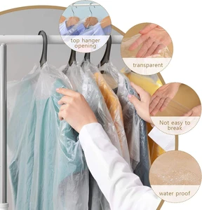 Seasonal Clothing Thickened Dust Bag Household PE Transparent Visible Suit Cover Cabinet Mildew-Proof Clothing Cover