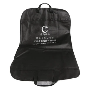 Foldable Travel Garment Bag Non Woven Suit Protector Cover with Zipper Breathable Dustproof Clothes Bag for Closet Storage