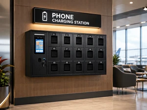 2026 Smart Assembled Phone Charging Locker for Rental Business Wall Mounted Fast Charger Station Mall Airport Lounge