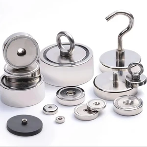 High Quality Customized Revolving Magnetic Hook China N52 Neodymium N35 Grade Gold Coating Pot Rotating Magnet Hook Supplier