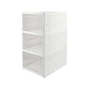 Folding Shoe Box Stackable Moisture-Proof Large Capacity Storage Organizer for Sneaker/High-Top Shoes Easy Assembly Space-Saving