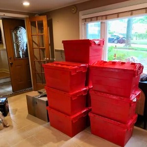 Hot Selling Large Heavy Duty Industry Tote Box Storage Containers Stackable Plastic Crate Logistic Distribution Moving