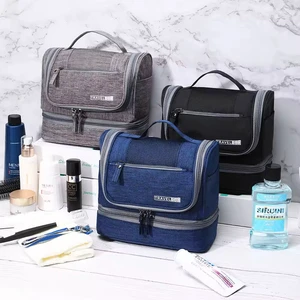 New Oxford Cloth Travel Hanging Toiletry Bathroom Wash Storage Bag Water-resistant Makeup Cosmetic Organizer with Hanging Hook