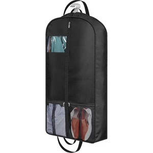 Customized Travel Fabric Garment Bag Personalized Foldable Dust Cover for Storage Protector of Dress Suit Clothes Custom Logo