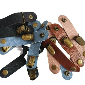 Ztc371 Bag Clips Multifunction PU Leather Hat Clip For Outdoor Backpack Luggage Organizer Black Pink Sky Blue Dark Blue Brown