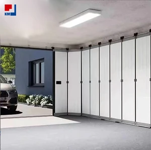 2025 Modern Luxury Anti-Theft Automatic Horizontal Sliding Exterior Garage Door Remote Control Foldable Opening Stylish Workshop