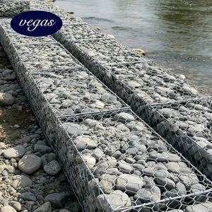 Galvanized Gabions Hot-Dip Galvanized Steel Wire Gabion Mesh Box With Plain Weave For River Management