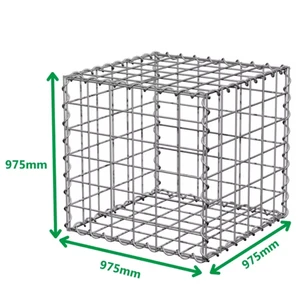 Anti-Deformation Gabion Welded Mesh 50mm Wire Square Hole Basket With Reinforcement Panel For Erosion Control Garden