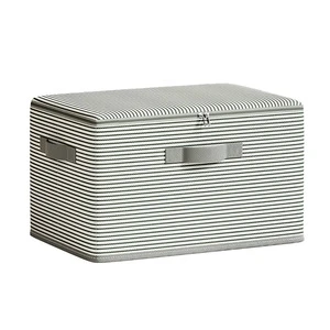 Foldable Rectangular Clothing Organizer Storage Box 90L-100L Capacity Dust-proof Moisture-proof See-through Oxford Fabric