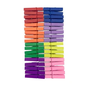 4.5cm 50pcs Color Mini Clothespins Wooden Clothespins Peg Photo Holder Wooden Clips