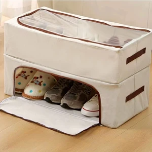Foldable Storage Box Large Capacity Flip-Top Shoe Box Foldable Shoe Box with Window for Visual Storage