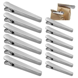 Stainless Steel Food Storage Bag Bread Custom Color Metal Food Bag Clip