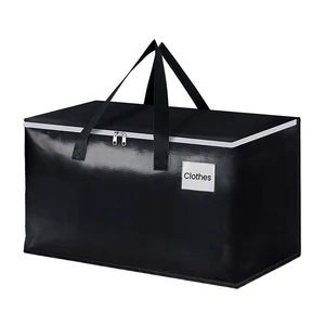 Large Capacity 90L Convenient Storage Bag Waterproof Clothing Organizers Quilts Luggage with Folding Feature Moving Storage Bags