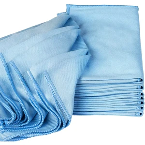Wholesale 300GSM Microfiber Glass Cleaning Cloth Lint Free Quick Dry Car Mirror Polishing Cloth Absorbent Window Cleaning Towels