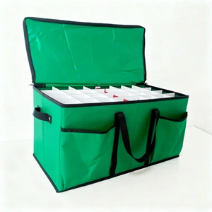 Factory Direct 128-Section Foldable Xmas Ornament Storage Holder Safe Fabric Dust-Proof Eco-friendly Storage Solution
