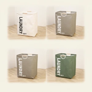 Ready To Ship Cheap Price Cotton Collapsible Laundry Hamper With Wooden Handle For Bedding Dirty Clothes Durable Eco-Friendly