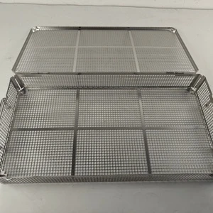 304/316 Stainless Steel Metal Wire Mesh Sterilization Basket for Medical Ultrasonic , Metal Wire Mesh Cleaning Basket