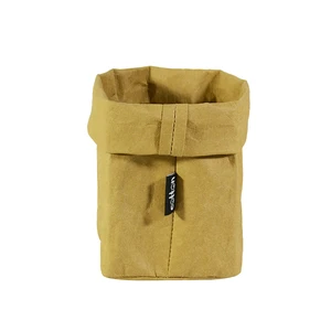 Washable Storage Basket Kraft Paper Bag Reusable Storage Bins Plants Organizer Cover for Food Fruit Toys Laundry