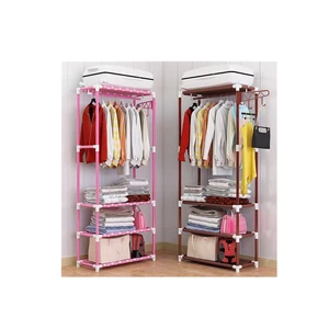 Clothes Hanger Coat Rack Metal Multifunctional Foldable Bathroom Living Room Bedroom Single Tier Storage