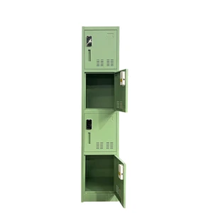 Steel Locker 4 Door Gym Locker with Password Lock Public Area Safety Storage Lockers Cabinet