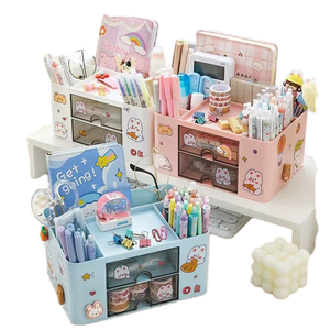 Multifunctional Large Capacity Plastic Desktop Storage Box Office Organizer Makeup Organizer