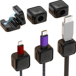 Plastic Magnetic Cable Organizer Magnetic Storage Super Strong Wire Holder Desk Data Clip with Magnetic