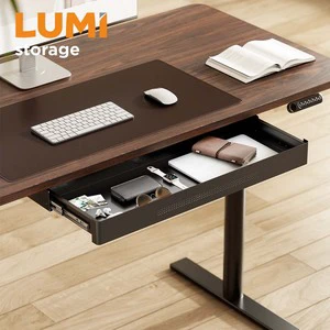 DA16-3 Slim Under Desk Hidden Drawer Metal Steel Pull Out Table Storage Drawer Box For Slide Out Home Office Desk Organizer