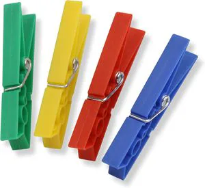 20pcs Per Pack Laundry Clothes Pegs Plastic Clothes Pins Hang Clothing Laundry Clips Colored Clothespins
