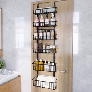 Perforated Wall Mounted Zinc Alloy Storage Rack Single Tier Toy Organizer Multi-Function Home Organizers